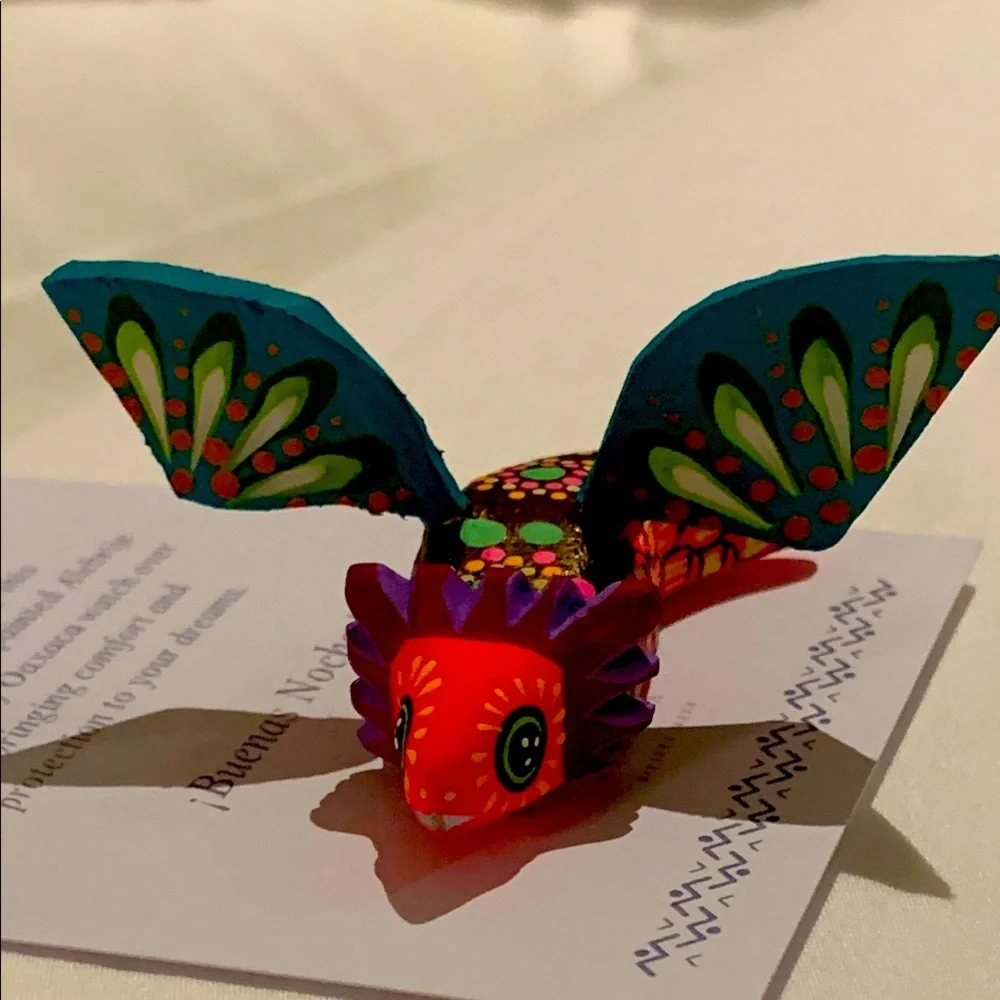 Colorful Bird Oaxaca Figurine , hand made, one of a kind. Unique, arty!